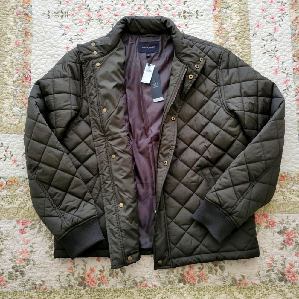 Banana Republic Diamond Quilted Jacket sz L